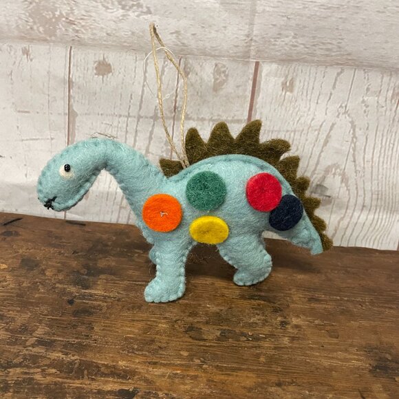 Trio of Felted Wool Dinosaur ornaments new! - Picture 2 of 7